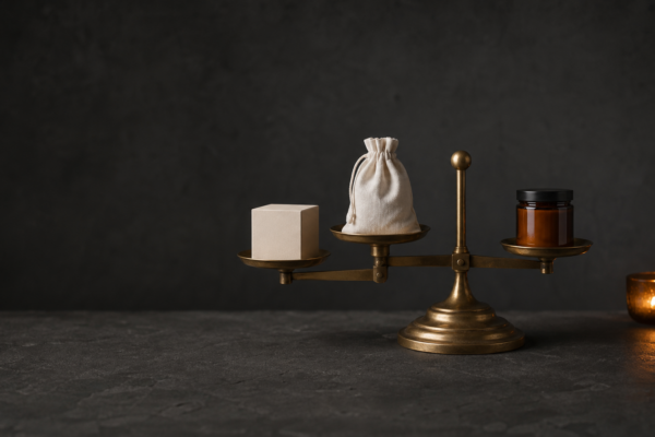 Balanced brass scale representing a reliable WooCommerce purchase flow